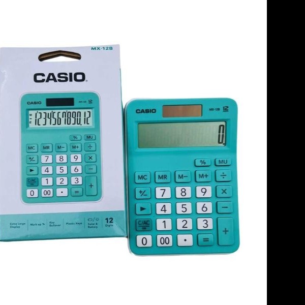 CALCULADORA ESCRIT. CASIO MX-12B VDE BRILLRSA 12DIG. E.10